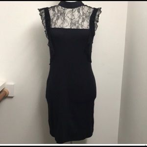 Black lace Free People bodycon dress like new